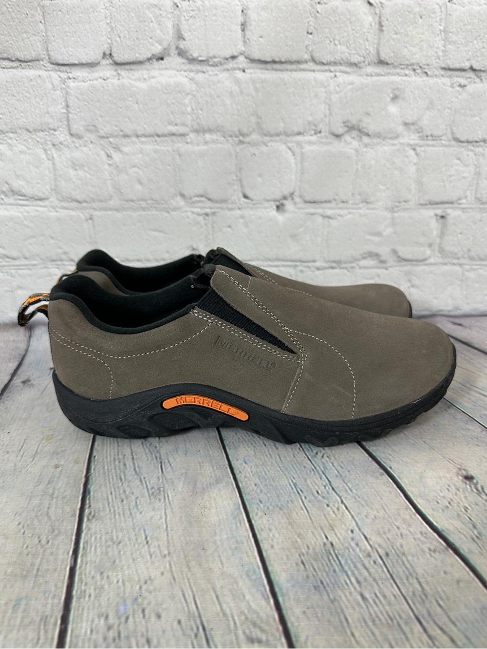 Merrell Jungle Moc slip-on shoes Gunsmoke grey mens size 6 EU size 37